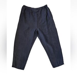 Eileen Fisher Women's Indigo Blue Petite Small Linen/silk pants